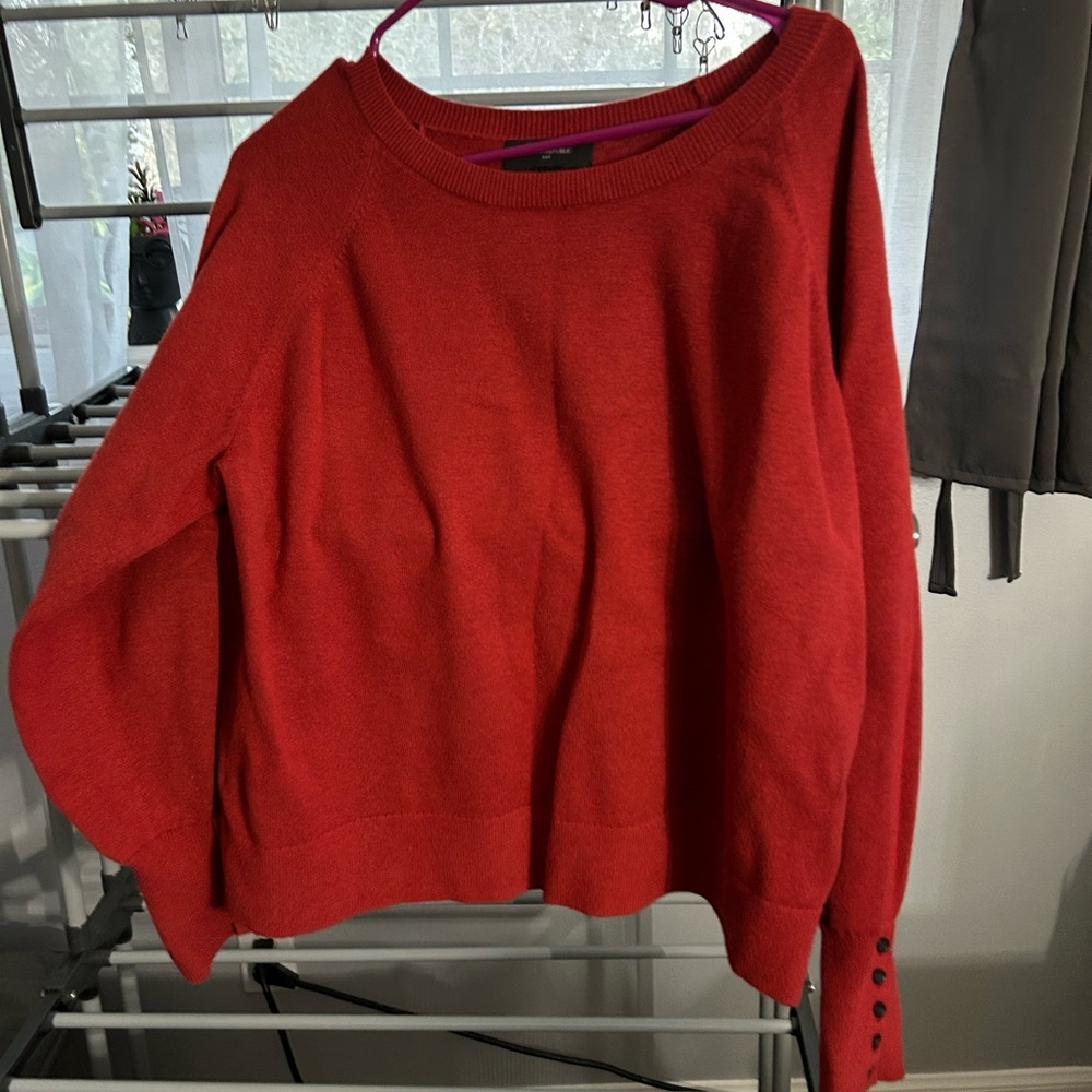 Banana Republic Vibrant Red Crew Neck Sweater